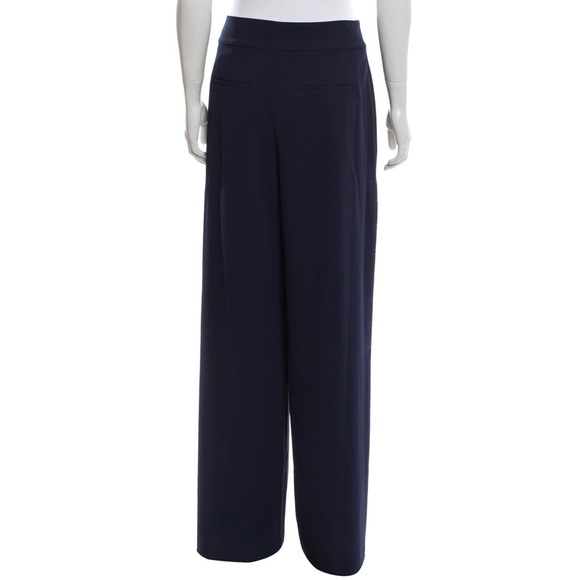ALICE + OLIVIA High-Rise Navy Blue Wide-Leg Pants - Picture 3 of 8